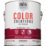 Do it Best Color Solutions Latex Self-Priming Flat Interior Wall Paint, Ultra White, 1 Gal.