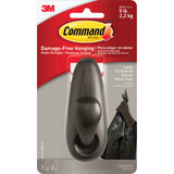 Command Large Forever Classic Hook, Oil Rubbed Bronze, 1 Hook, 2 Strips