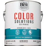 Do it Best Color Solutions Latex Self-Priming Satin Interior Wall Paint, Ultra White, 1 Gal.