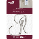 National Hardware Satin Nickel Coat & Hat Hook (2-Pack)