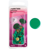 Hillman Anchor Wire Green 23/64 In. x 15/64 In. Thumb Tack (40 Ct.) 122675