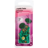 Hillman Anchor Wire Green 23/64 In. x 15/64 In. Thumb Tack (40 Ct.)