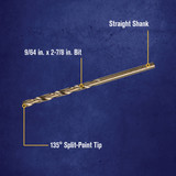 Irwin 9/64 In. Cobalt Pilot Point Drill Bit