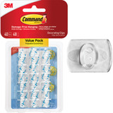 Command Clear Decorating Clips Value Pack, 40 Clips, 48 Strips 17026CLR-40ES