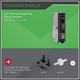 Square D QO 20A Single-Pole Standard Trip Circuit Breaker QO120CP 528209