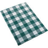 Smart Savers 52 In. W. x 70 In. L. Green & White Checkerboard Tablecloth