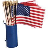 Valley Forge 4 In. x 6 In. Polycotton Stick American Flag USE4D Pack of 48