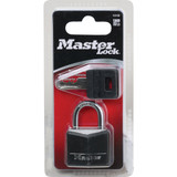 Master Lock 1-3/16 In. W. Black Covered Keyed Different Padlock