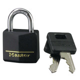 Master Lock 1-3/16 In. W. Black Covered Keyed Different Padlock 131D
