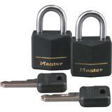 Master Lock 3/4 In. W. Black Covered Keyed Alike Padlock (2-Pack) 121T