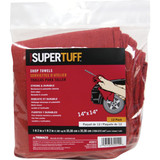 Trimaco SuperTuff 14 In. x 14 In. Red Shop Towels (12-Pack) 32012