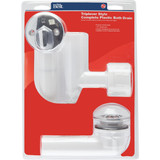 Do it Best Plastic Trip Lever Bath Drain for Concealed Drain with Polished Chrome Trim
