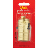 Do it Push-Button Medium Base Brass Lamp Socket