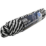 Do it Best 3/8 In. x 50 Ft. Black & White Derby Polypropylene Packaged Rope