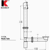 Keeney Foot Lok Stop Plastic Bath Drain with Polished Chrome Trim