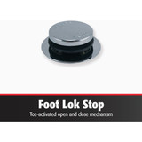 Keeney Foot Lok Stop Plastic Bath Drain with Polished Chrome Trim 63W 404967