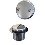 Keeney Foot Lok Stop Plastic Bath Drain with Polished Chrome Trim 63W 404967