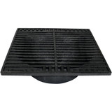 NDS 9 In. x 9 In. Black Polyolefin Square Grate 970