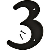 Hy-Ko 6 In. Black Gloss House Number Three 30203