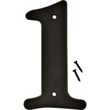 Hy-Ko 6 In. Black Gloss House Number One