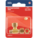 Do it 1/4 In. Compression Brass Tee