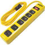 Yellow Jacket 6-Outlet Yellow Metal Power Strip with 6 Ft. Cord 5139N