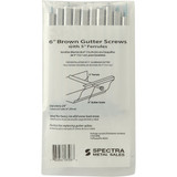 Spectra Metals 6 In. K Style Brown Gutter Screw & Ferrule, (10-Pack)