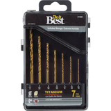 Do it Best 7-Piece Titanium Hex Shank Drill Bit Set, 1/16 In. thru 3/16 In.