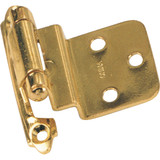 Laurey Polished Brass 3/8 In. Self-Closing Inset Hinge, (2-Pack) 28637