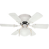 Home Impressions Twister 30 In. White Ceiling Fan with Light Kit CF30TWI6WH-L