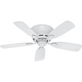 Hunter Low Profile IV 42 In. White Ceiling Fan 51059