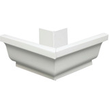 Amerimax 5 In. Galvanized White Mitre Gutter Outside Corner 33202