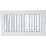 Home Impressions 13.78 In. x 7.76 In. White Steel Wall Register
