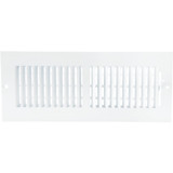 Home Impressions 13.78 In. x 5.75 In. White Steel Wall Register