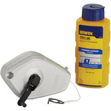 Irwin STRAIT-LINE 100 Ft. Classic Chalk Line Reel and Chalk, Blue IWHT48441BC 310468
