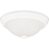 Home Impressions 11 In. White Incandescent Flush Mount Ceiling Light Fixture