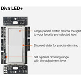 Lutron Diva Incandescent-Halogen-LED-CFL Ivory Slide Dimmer Switch DVWCL-153PH-IV 500554