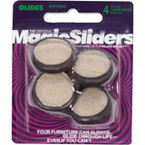 Magic Sliders 1-1/4 In. Round Nail on Furniture Glide,(4-Pack)