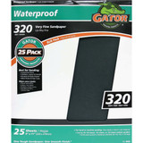 Gator Waterproof 9 In. x 11 In. 320 Grit Very Fine Sandpaper (25-Pack) 4240