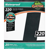 Gator Waterproof 9 In. x 11 In. 220 Grit Extra Fine Sandpaper (25-Pack) 4241