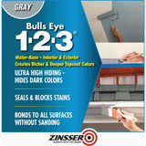 Zinsser Bulls Eye 1-2-3 Water-Base Interior/Exterior Stain Blocking Primer, Gray, 1 Gal.
