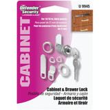 Defender Security 3/4" Steel Drawer & Cabinet Lock - Keyed Different