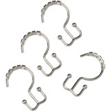 Zenith Zenna Home Chrome Double Roller Shower Curtain Hook (12 Count) 96SS 423602