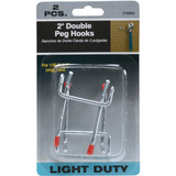 2 In. Double Arm Safety Tip Straight Pegboard Hook (2-Count) 216062 216062