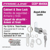 Defender Security 3/4" Steel Drawer & Cabinet Lock - Keyed Alike