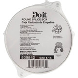 Bell 4 In. 5-Outlet 1/2 In. White Weatherproof Outdoor Round Box, Shrink Wrapped