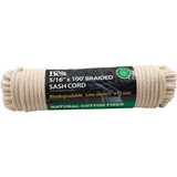 Do it Best 5/16 In. x 100 Ft. White Solid Braided Cotton Sash Cord 218865
