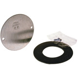 Bell 4 In. Blank Gray Aluminum Weatherproof Electrical Round Box Cover 5374-0