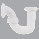 Do it Best 1-1/2 In. White Polypropylene Sink Trap with Reducer Washer 494976