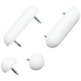 Do it 2" x 3/4" White Plastic Toilet Seat Tack-It Bumper Set 411851